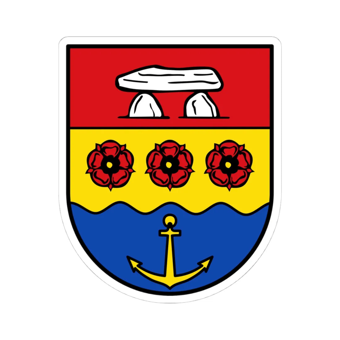 DEU Landkreis Emsland COA (Germany) (Coat of Arms) STICKER Vinyl Kiss-Cut Decal 4 Inch White - The Sticker Space