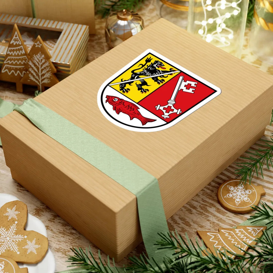 DEU Landkreis Forchheim COA (Germany) (Coat of Arms) STICKER Vinyl Kiss-Cut Decal - The Sticker Space