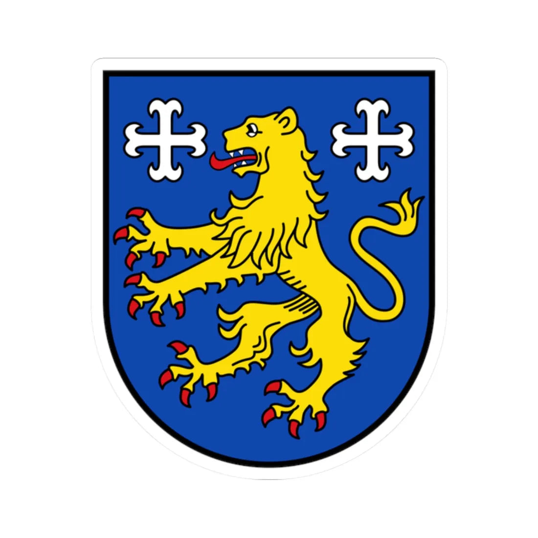 DEU Landkreis Friesland COA (Germany) (Coat of Arms) STICKER Vinyl Kiss-Cut Decal 2 Inch White - The Sticker Space