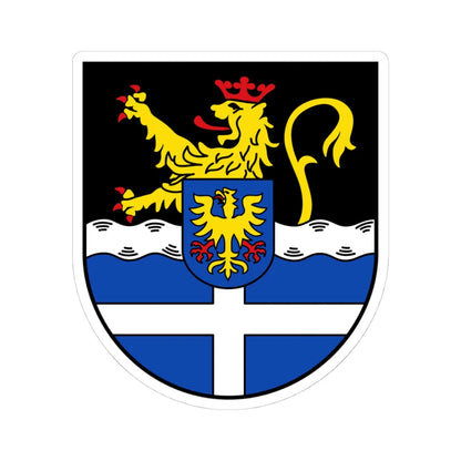 DEU Landkreis Germersheim COA (Germany) (Coat of Arms) STICKER Vinyl Kiss-Cut Decal 4 Inch White - The Sticker Space