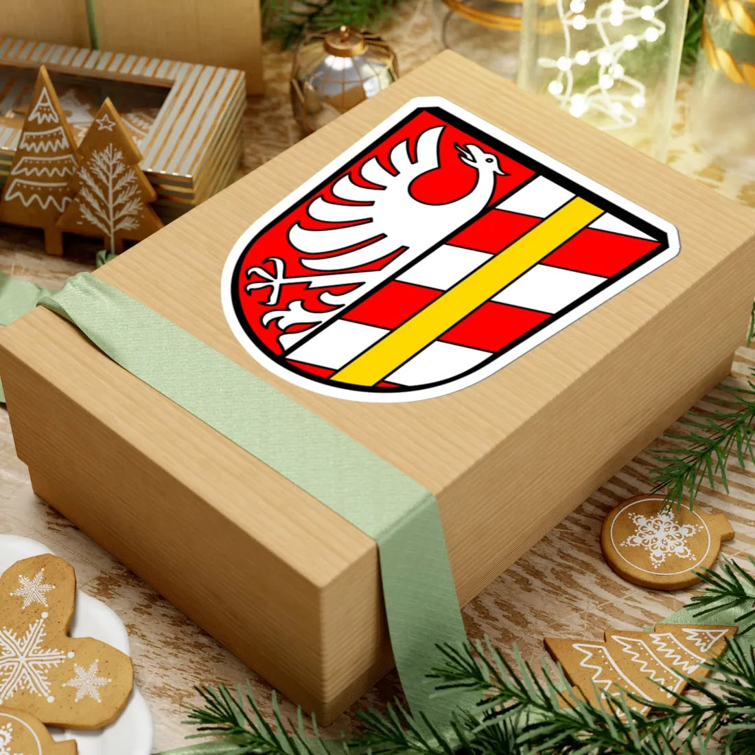 DEU Landkreis Günzburg COA (Germany) (Coat of Arms) STICKER Vinyl Kiss-Cut Decal - The Sticker Space