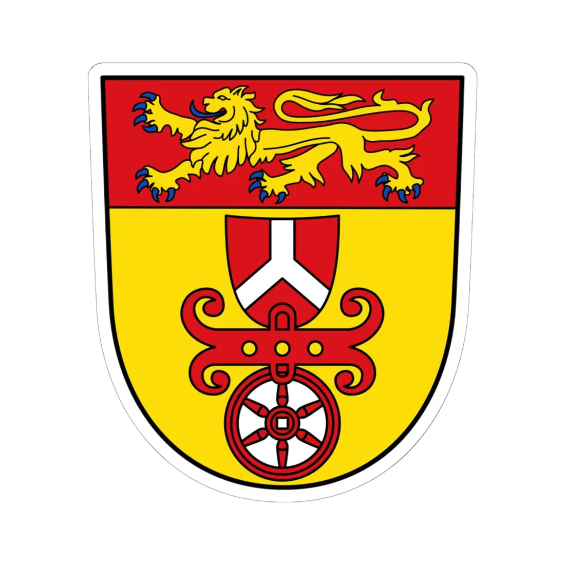 DEU Landkreis Goettingen alt COA (Germany) (Coat of Arms) STICKER Vinyl Kiss-Cut Decal 6 Inch White - The Sticker Space