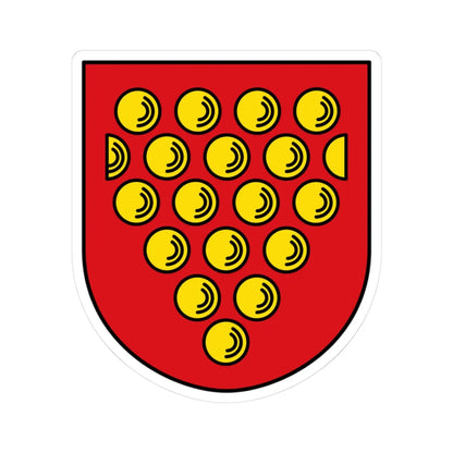 DEU Landkreis Grafschaft Bentheim COA (Germany) (Coat of Arms) STICKER Vinyl Kiss-Cut Decal 3 Inch White - The Sticker Space