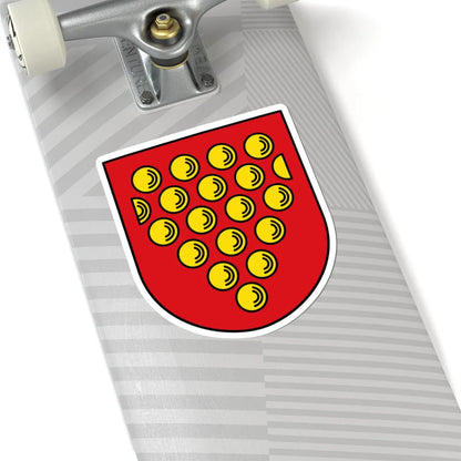DEU Landkreis Grafschaft Bentheim COA (Germany) (Coat of Arms) STICKER Vinyl Kiss-Cut Decal - The Sticker Space