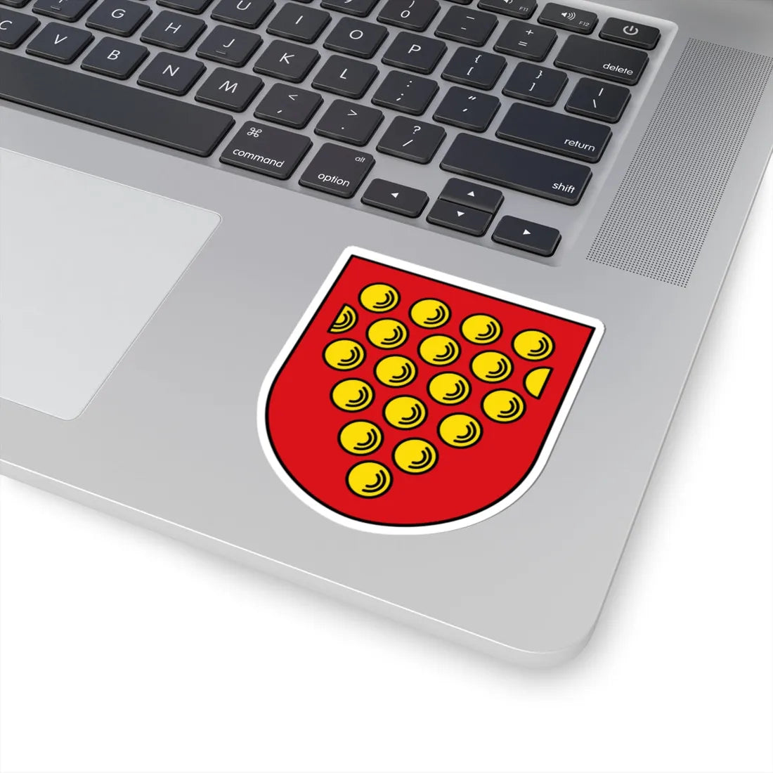 DEU Landkreis Grafschaft Bentheim COA (Germany) (Coat of Arms) STICKER Vinyl Kiss-Cut Decal - The Sticker Space