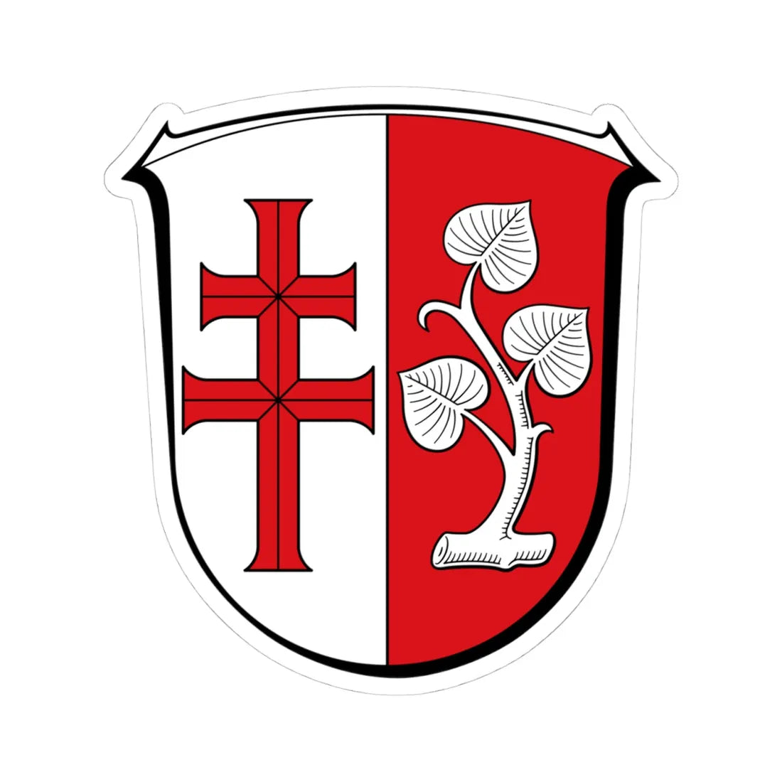 DEU Landkreis Hersfeld-Rotenburg COA (Germany) (Coat of Arms) STICKER Vinyl Kiss-Cut Decal 4 Inch White - The Sticker Space