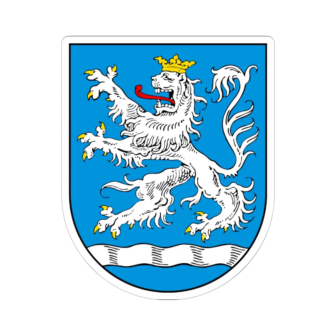 DEU Landkreis Holzminden COA (Germany) (Coat of Arms) STICKER Vinyl Kiss-Cut Decal 6 Inch White - The Sticker Space