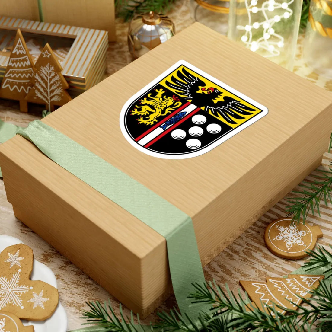 DEU Landkreis Kaiserslautern COA (Germany) (Coat of Arms) STICKER Vinyl Kiss-Cut Decal - The Sticker Space