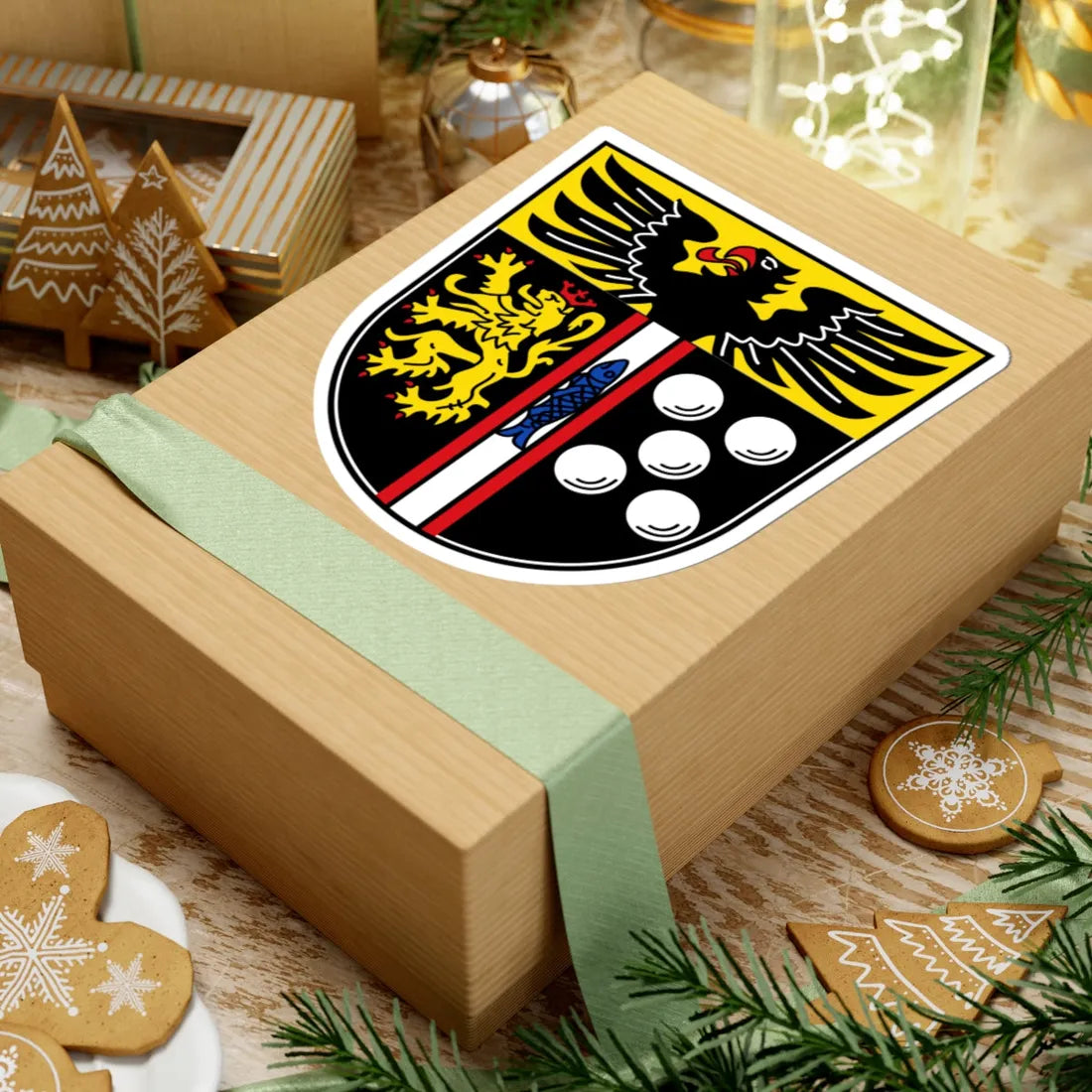 DEU Landkreis Kaiserslautern COA (Germany) (Coat of Arms) STICKER Vinyl Kiss-Cut Decal - The Sticker Space