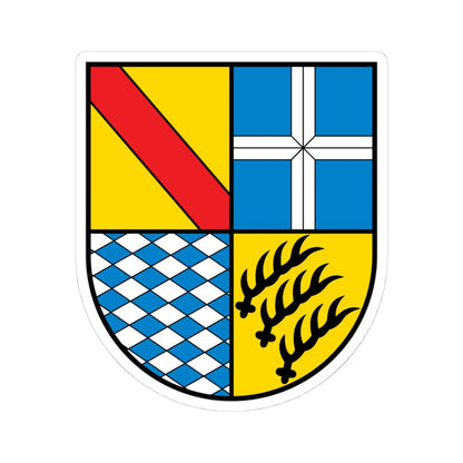 DEU Landkreis Karlsruhe COA (Germany) (Coat of Arms) STICKER Vinyl Kiss-Cut Decal 4 Inch White - The Sticker Space