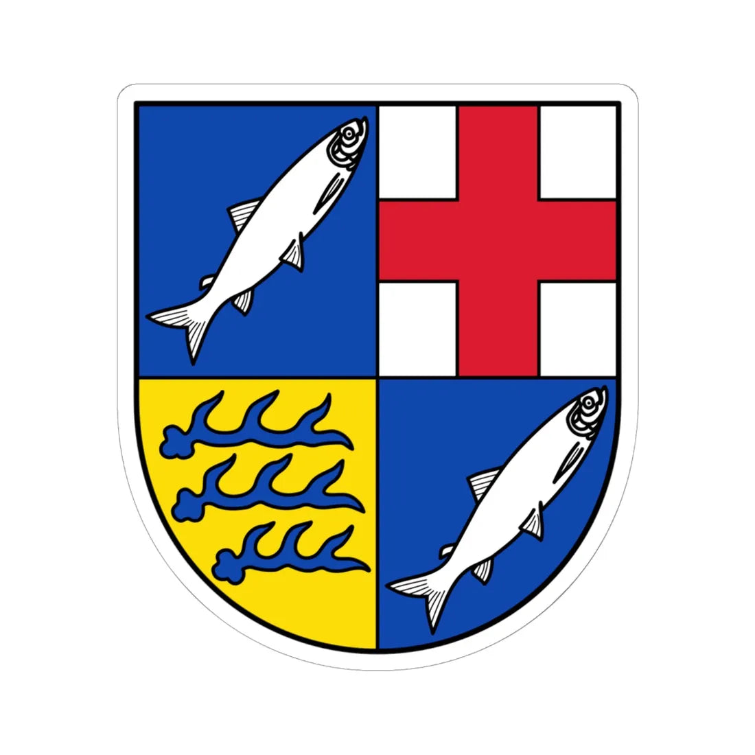 DEU Landkreis Konstanz COA (Germany) (Coat of Arms) STICKER Vinyl Kiss-Cut Decal - The Sticker Space