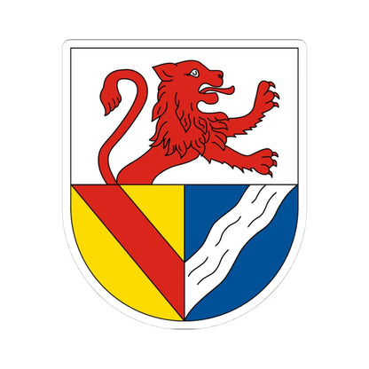 DEU Landkreis Lörrach COA (Germany) (Coat of Arms) STICKER Vinyl Kiss-Cut Decal 4 Inch White - The Sticker Space