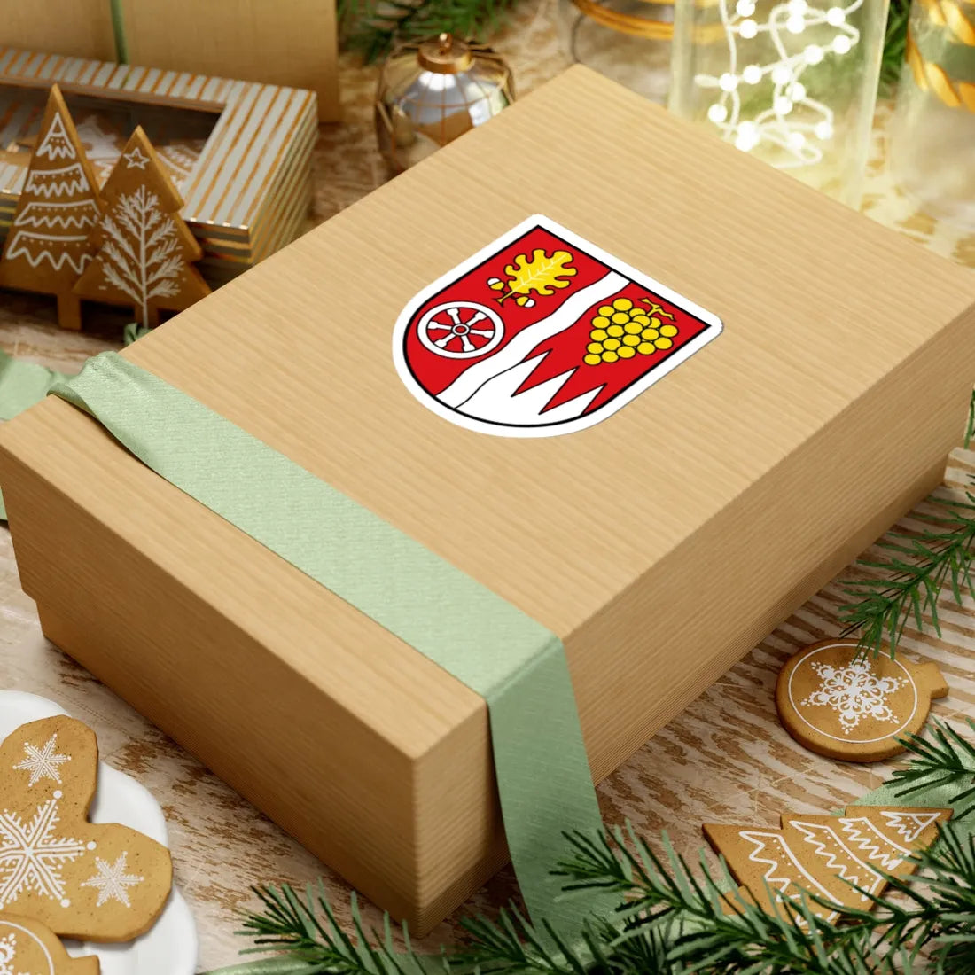 DEU Landkreis Main-Spessart COA (Germany) (Coat of Arms) STICKER Vinyl Kiss-Cut Decal - The Sticker Space