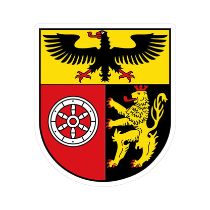DEU Landkreis Mainz-Bingen COA (Germany) (Coat of Arms) STICKER Vinyl Kiss-Cut Decal 3 Inch White - The Sticker Space
