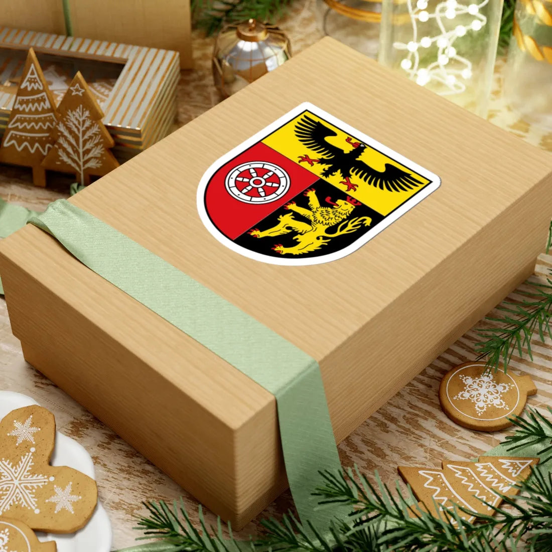 DEU Landkreis Mainz-Bingen COA (Germany) (Coat of Arms) STICKER Vinyl Kiss-Cut Decal - The Sticker Space