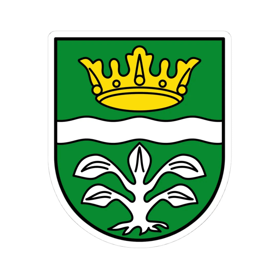 DEU Landkreis Mayen-Koblenz COA (Germany) (Coat of Arms) STICKER Vinyl Kiss-Cut Decal 4 Inch White - The Sticker Space