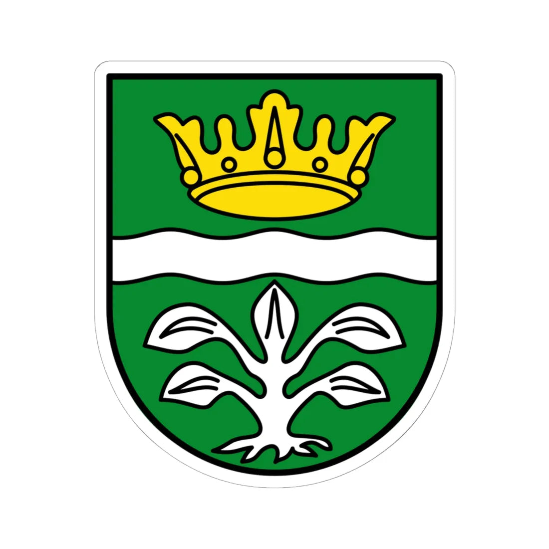 DEU Landkreis Mayen-Koblenz COA (Germany) (Coat of Arms) STICKER Vinyl Kiss-Cut Decal 6 Inch White - The Sticker Space