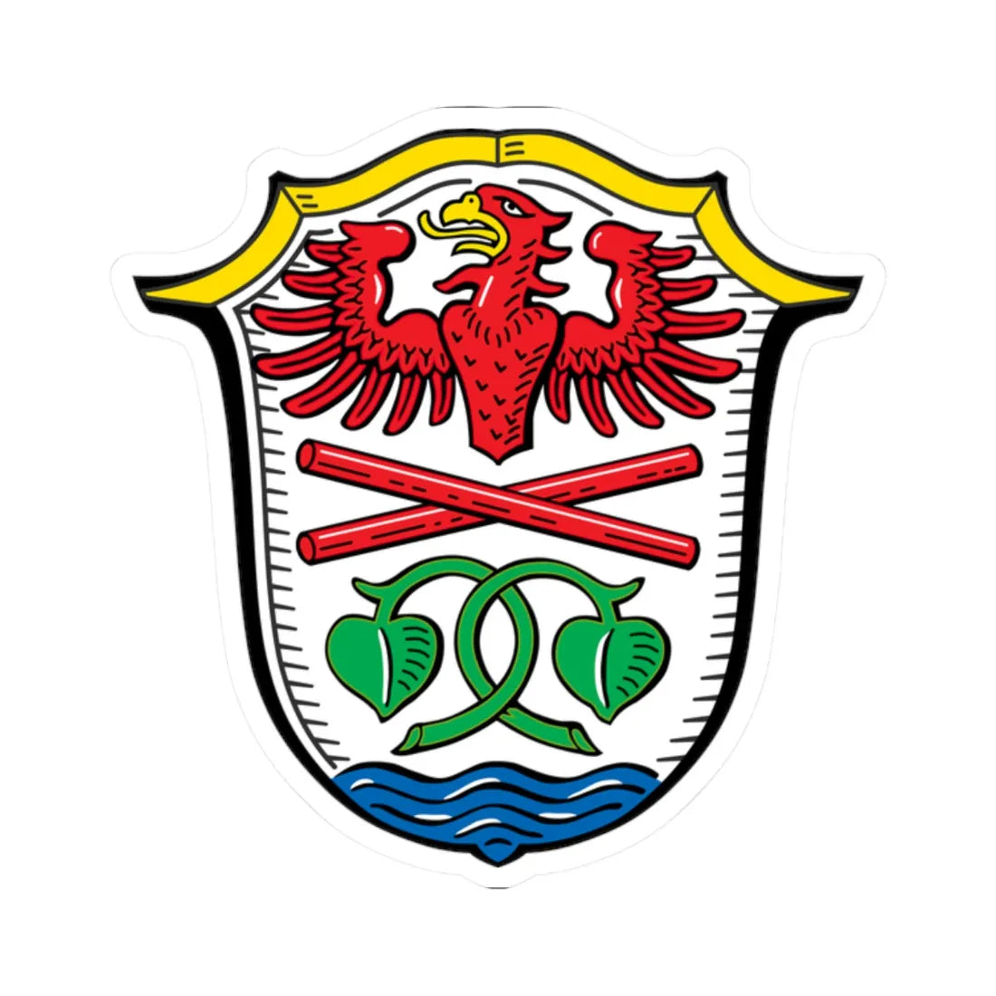 DEU Landkreis Miesbach COA (Germany) (Coat of Arms) STICKER Vinyl Kiss-Cut Decal 2 Inch White - The Sticker Space