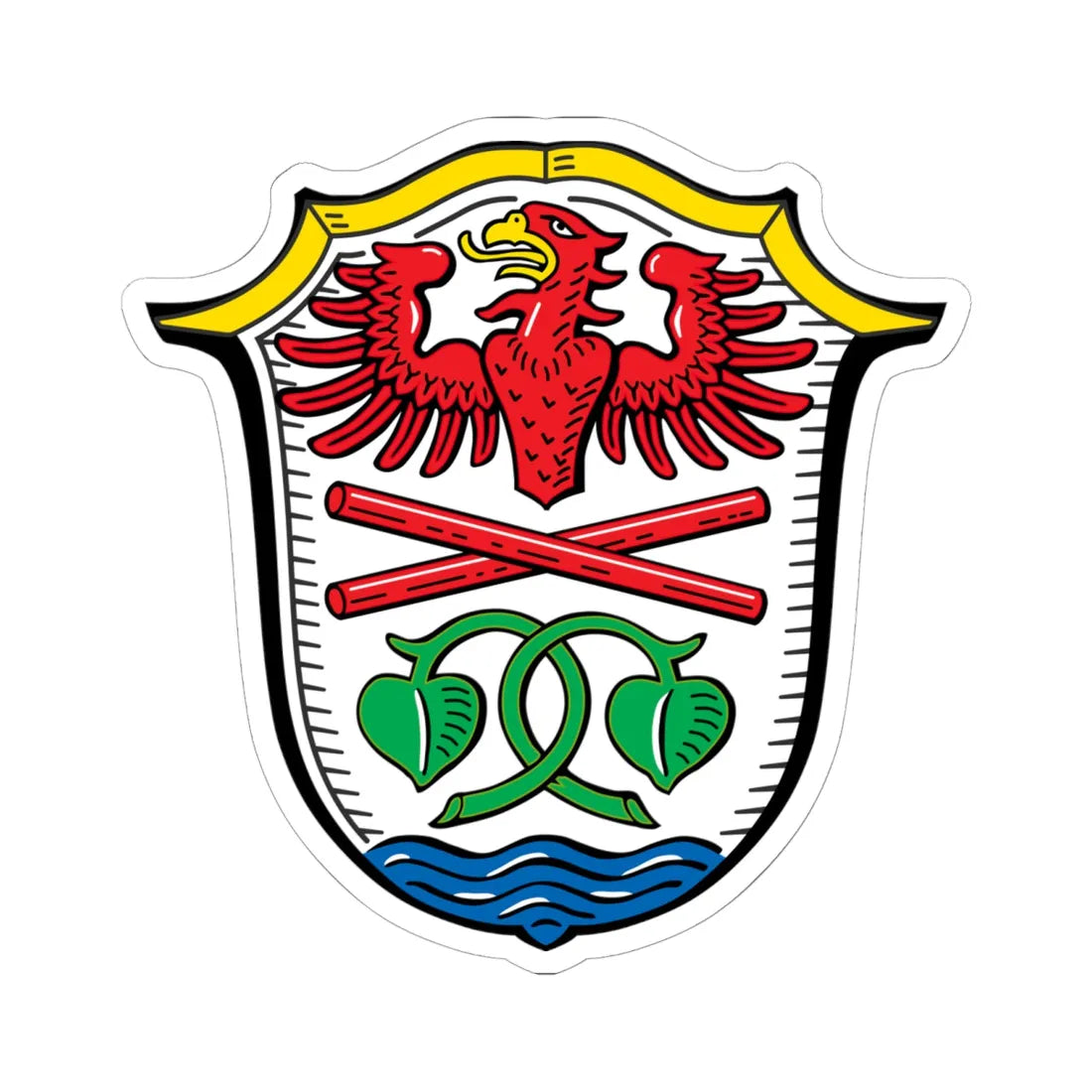 DEU Landkreis Miesbach COA (Germany) (Coat of Arms) STICKER Vinyl Kiss-Cut Decal 6 Inch White - The Sticker Space