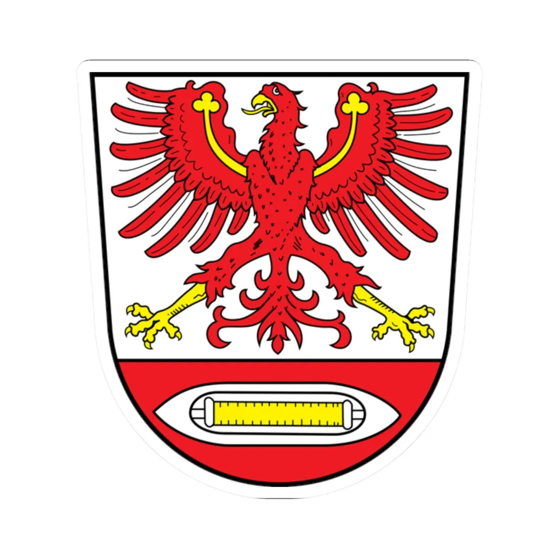 DEU Landkreis Münchberg COA (Germany) (Coat of Arms) STICKER Vinyl Kiss-Cut Decal 2 Inch White - The Sticker Space