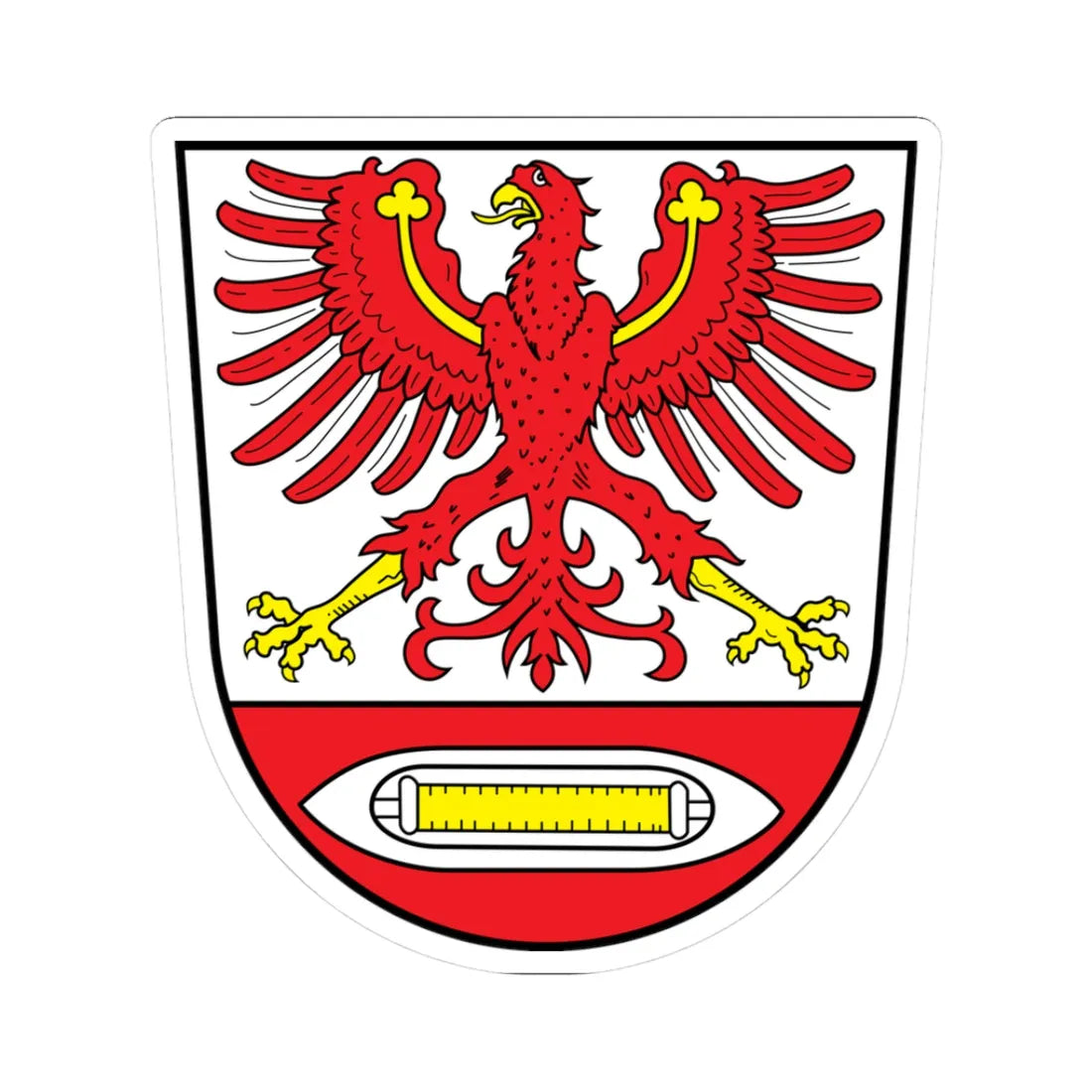 DEU Landkreis Münchberg COA (Germany) (Coat of Arms) STICKER Vinyl Kiss-Cut Decal 3 Inch White - The Sticker Space