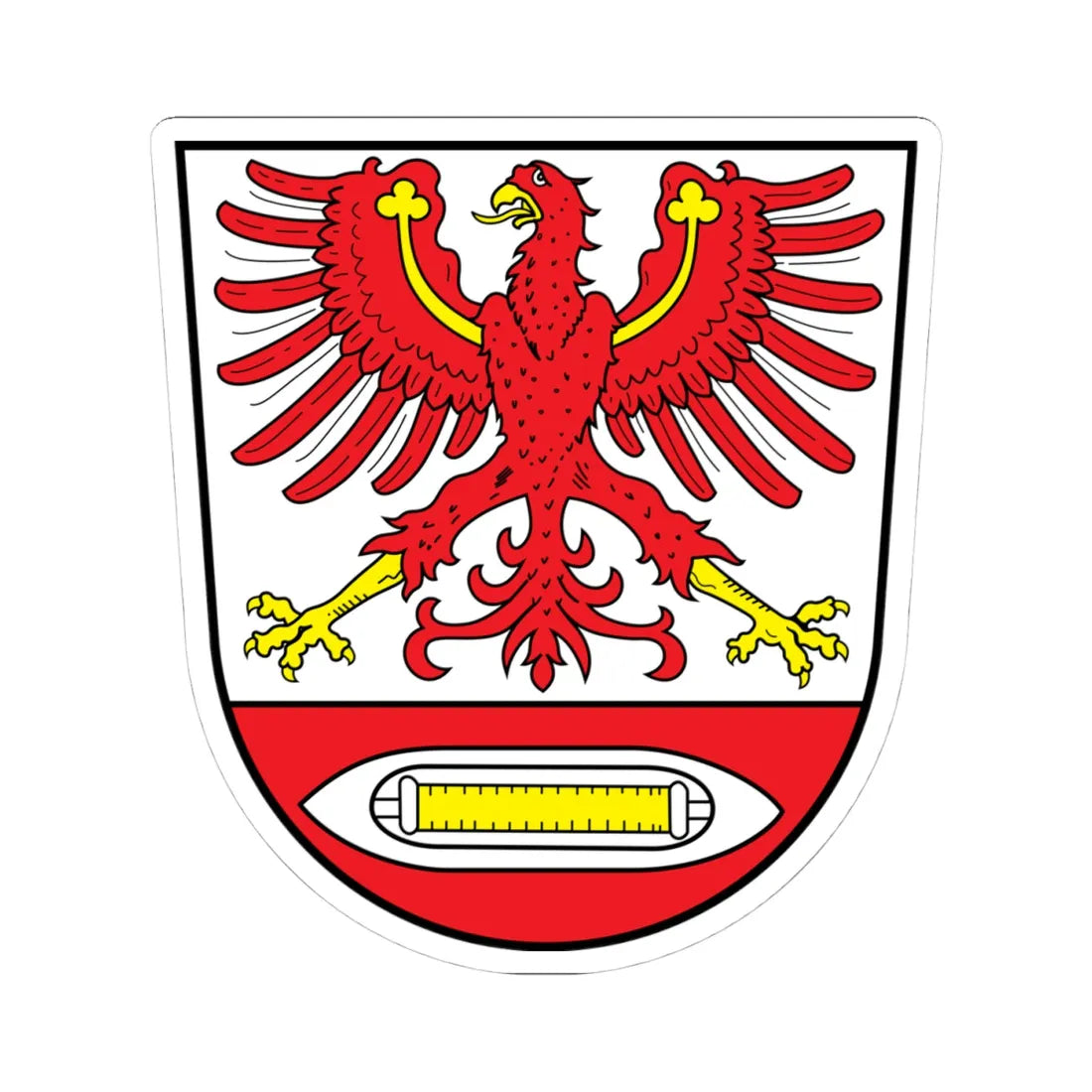 DEU Landkreis Münchberg COA (Germany) (Coat of Arms) STICKER Vinyl Kiss-Cut Decal 4 Inch White - The Sticker Space