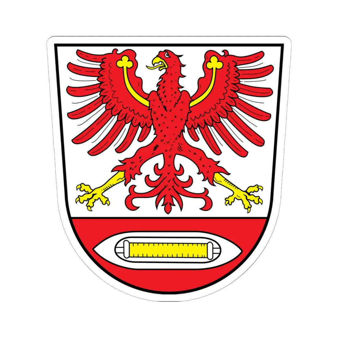 DEU Landkreis Münchberg COA (Germany) (Coat of Arms) STICKER Vinyl Kiss-Cut Decal 6 Inch White - The Sticker Space