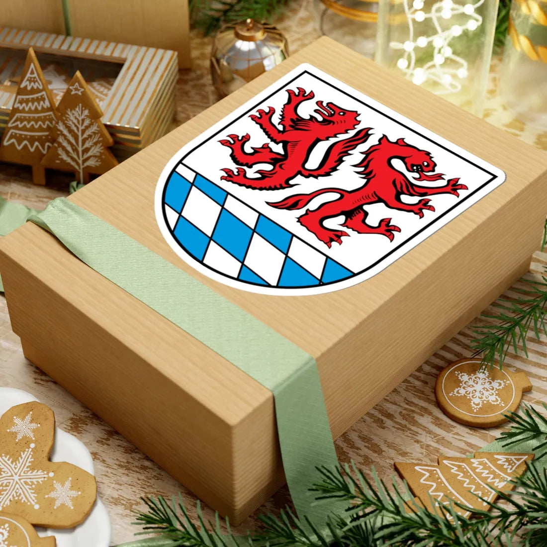 DEU Landkreis Passau COA (Germany) (Coat of Arms) STICKER Vinyl Kiss-Cut Decal - The Sticker Space