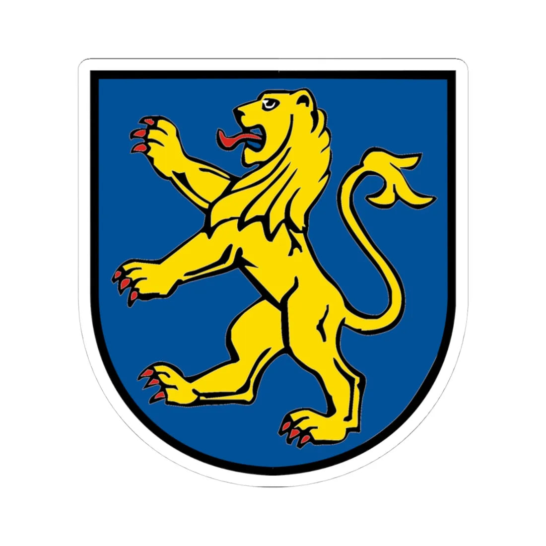 DEU Landkreis Ravensburg COA (Germany) (Coat of Arms) STICKER Vinyl Kiss-Cut Decal 4 Inch White - The Sticker Space