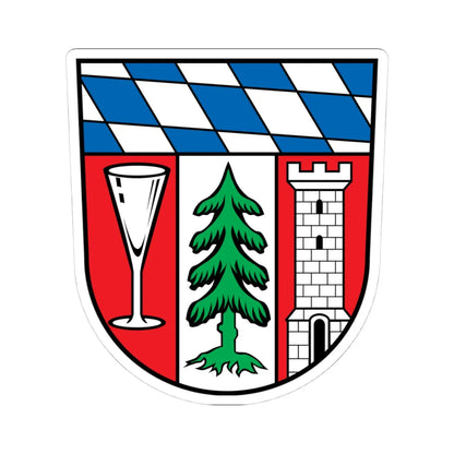 DEU Landkreis Regen COA (Germany) (Coat of Arms) STICKER Vinyl Kiss-Cut Decal 4 Inch White - The Sticker Space