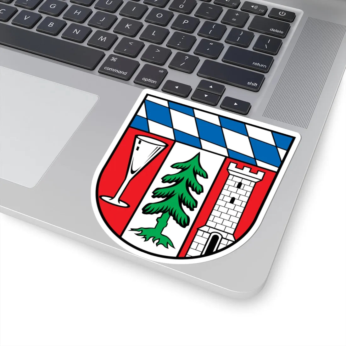 DEU Landkreis Regen COA (Germany) (Coat of Arms) STICKER Vinyl Kiss-Cut Decal - The Sticker Space