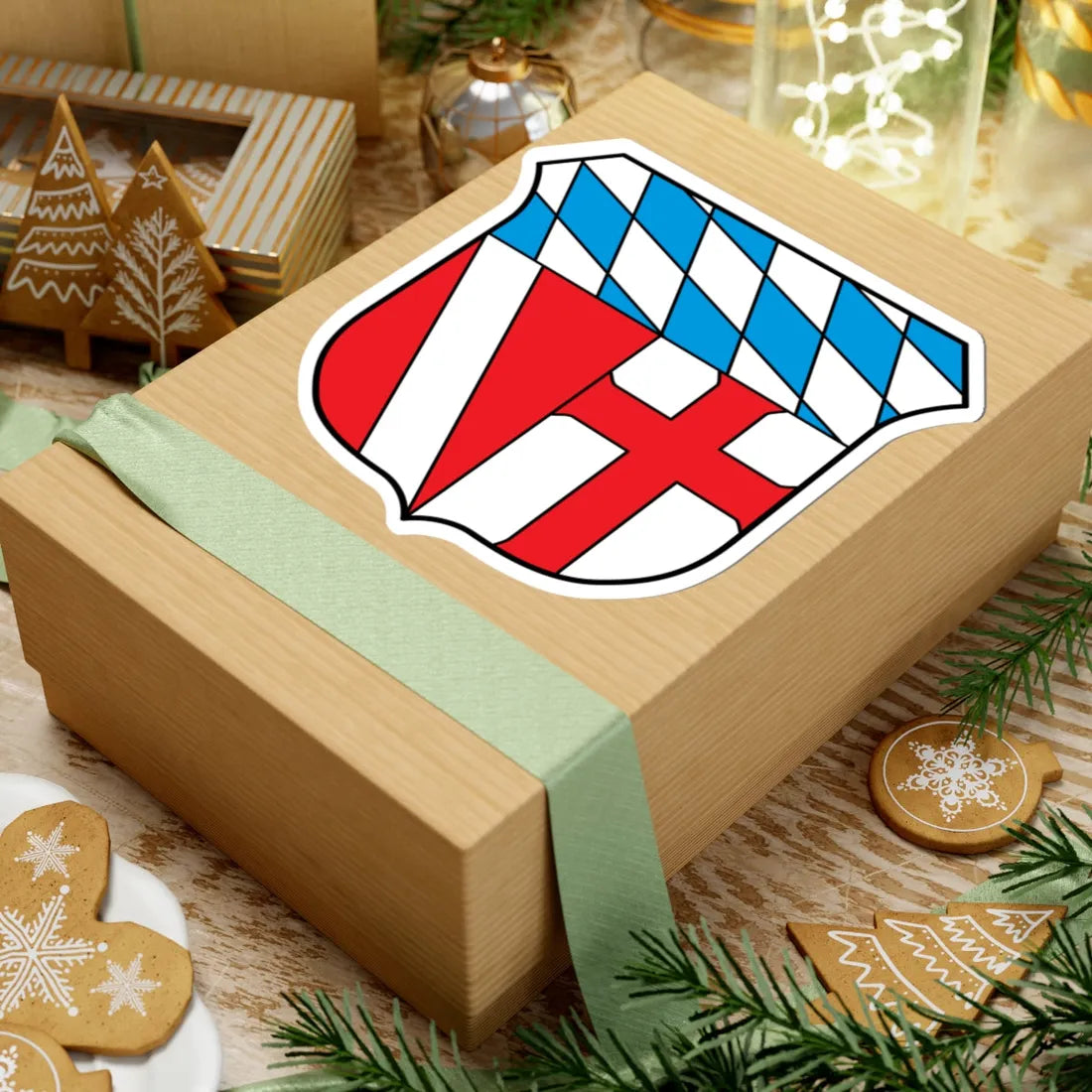 DEU Landkreis Regensburg COA (Germany) (Coat of Arms) STICKER Vinyl Kiss-Cut Decal - The Sticker Space