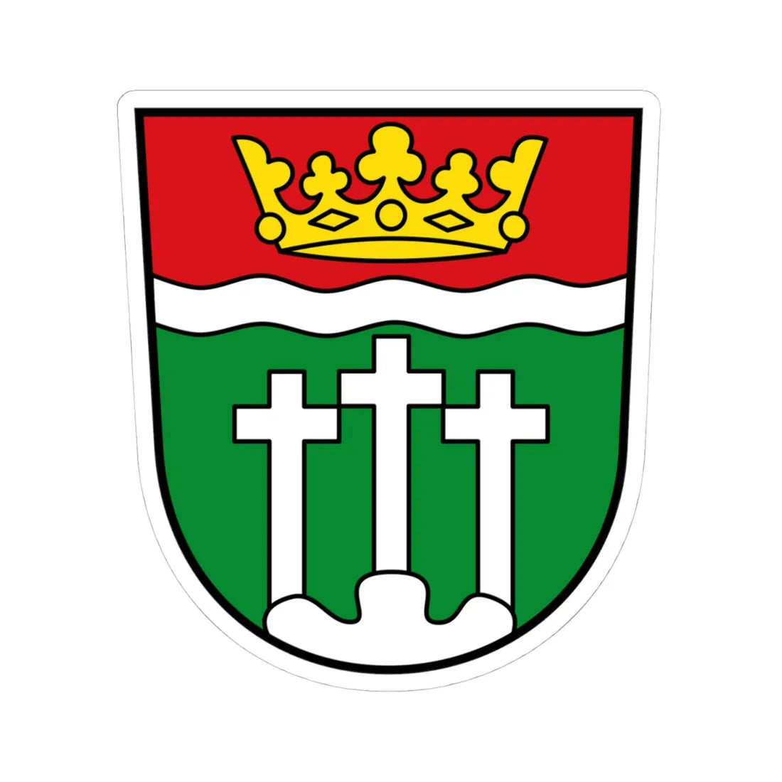 DEU Landkreis Rhön-Grabfeld COA (Germany) (Coat of Arms) STICKER Vinyl Kiss-Cut Decal 4 Inch White - The Sticker Space