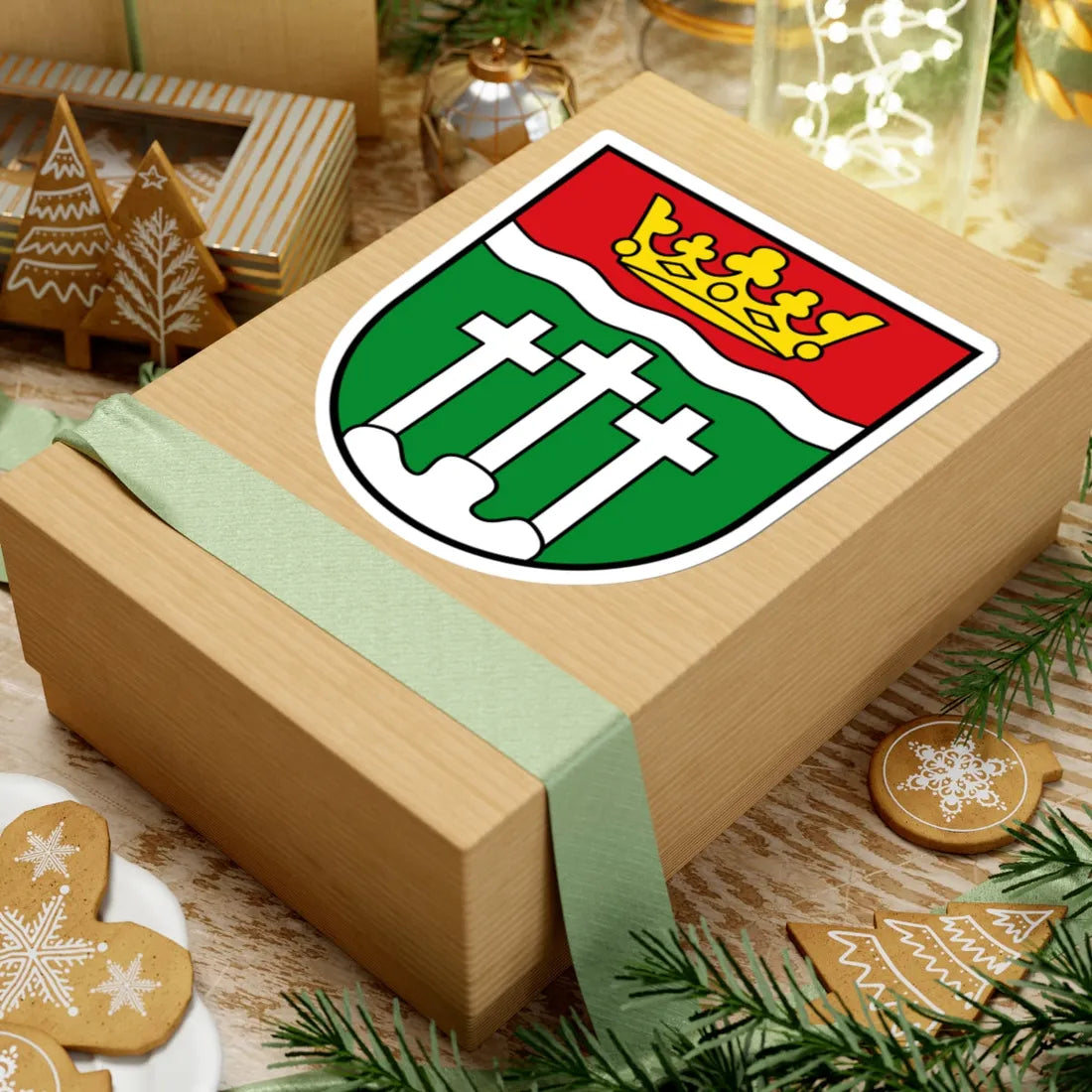 DEU Landkreis Rhön-Grabfeld COA (Germany) (Coat of Arms) STICKER Vinyl Kiss-Cut Decal - The Sticker Space