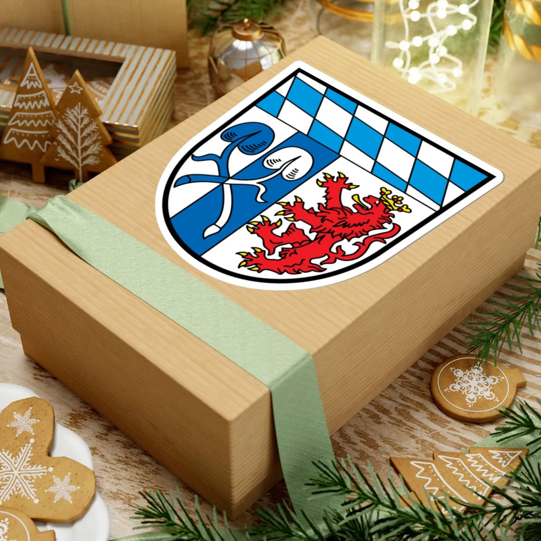 DEU Landkreis Rosenheim COA (Germany) (Coat of Arms) STICKER Vinyl Kiss-Cut Decal - The Sticker Space