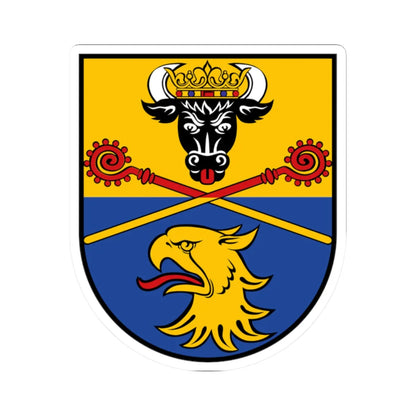 DEU Landkreis Rostock COA (Germany) (Coat of Arms) STICKER Vinyl Kiss-Cut Decal 2 Inch White - The Sticker Space