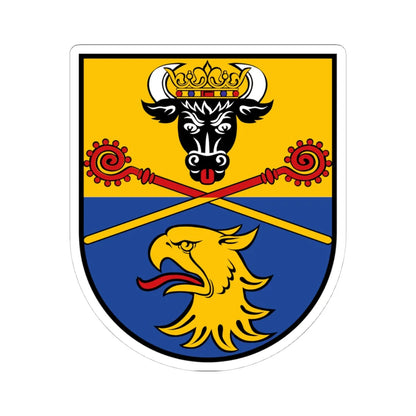 DEU Landkreis Rostock COA (Germany) (Coat of Arms) STICKER Vinyl Kiss-Cut Decal 4 Inch White - The Sticker Space