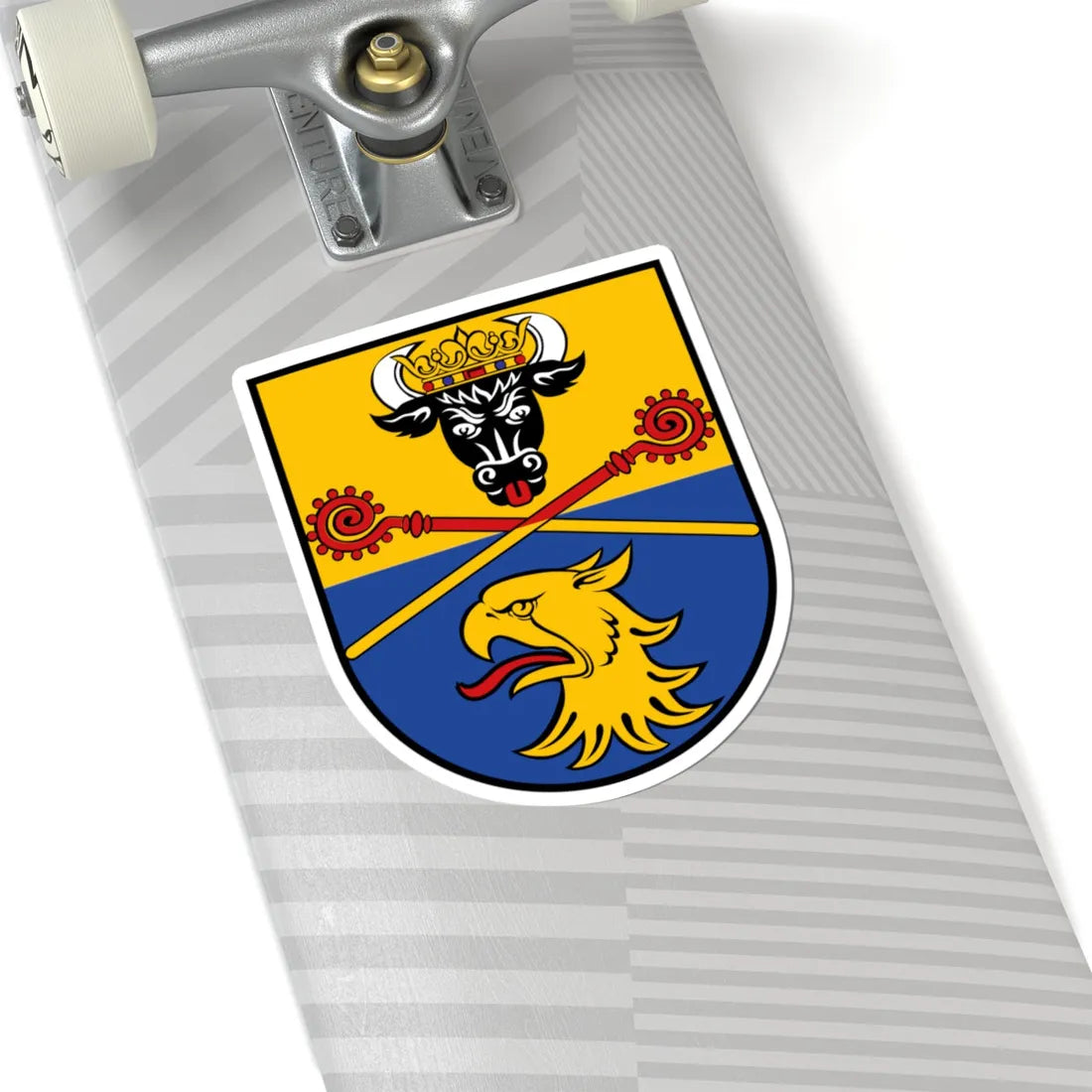DEU Landkreis Rostock COA (Germany) (Coat of Arms) STICKER Vinyl Kiss-Cut Decal - The Sticker Space