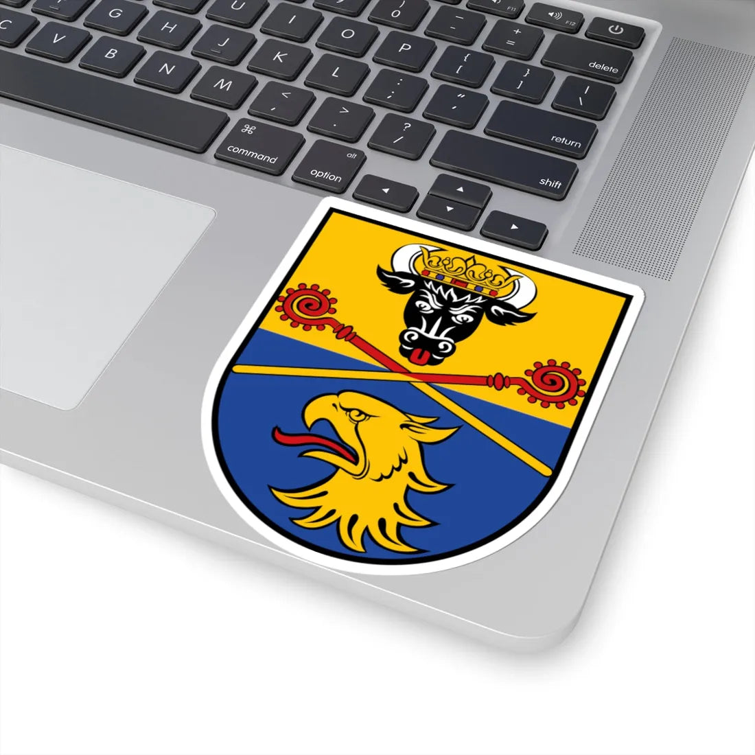 DEU Landkreis Rostock COA (Germany) (Coat of Arms) STICKER Vinyl Kiss-Cut Decal - The Sticker Space