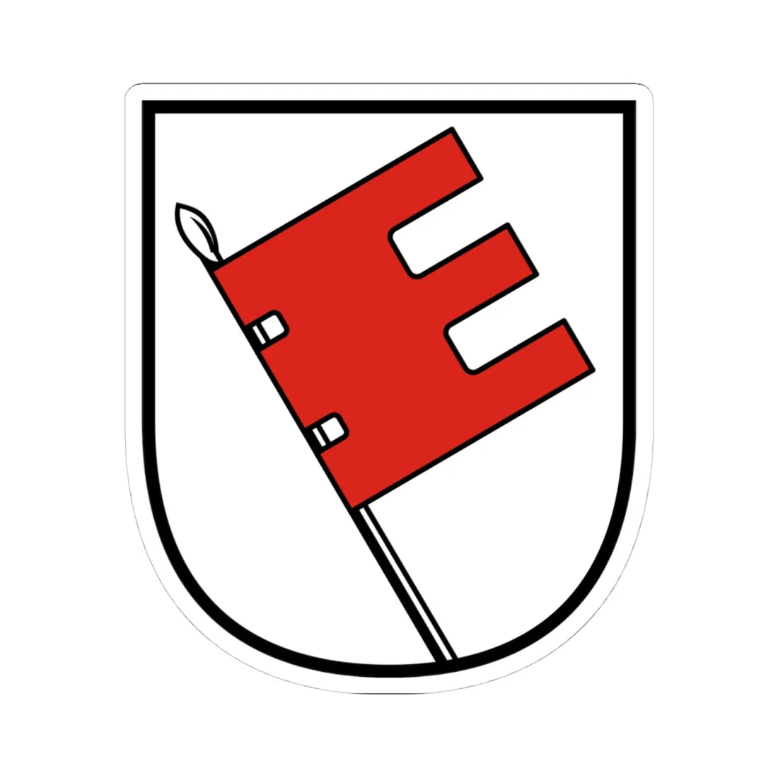 DEU Landkreis Tübingen COA (Germany) (Coat of Arms) STICKER Vinyl Kiss-Cut Decal 4 Inch White - The Sticker Space