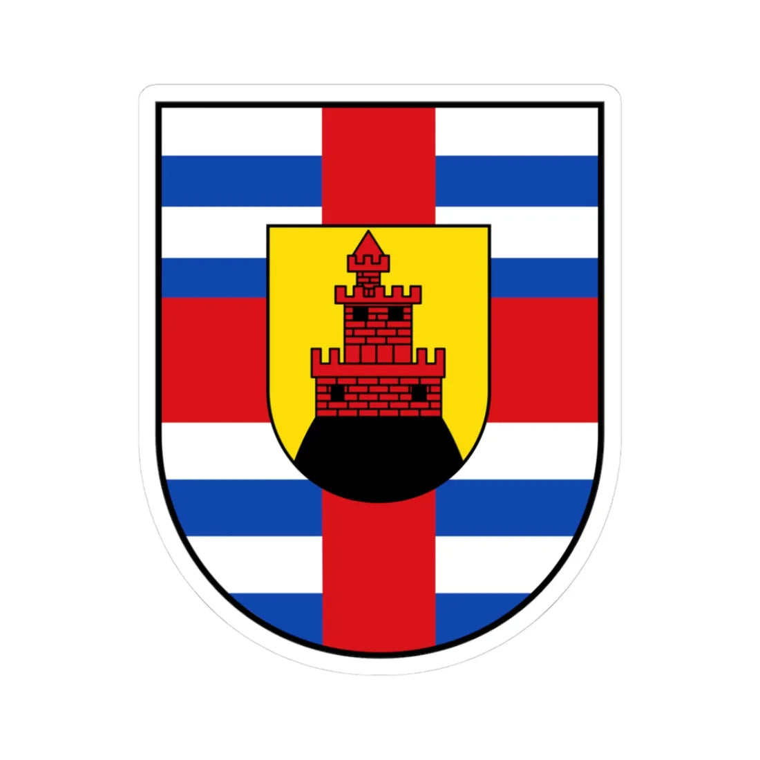DEU Landkreis Trier-Saarburg COA (Germany) (Coat of Arms) STICKER Vinyl Kiss-Cut Decal 3 Inch White - The Sticker Space