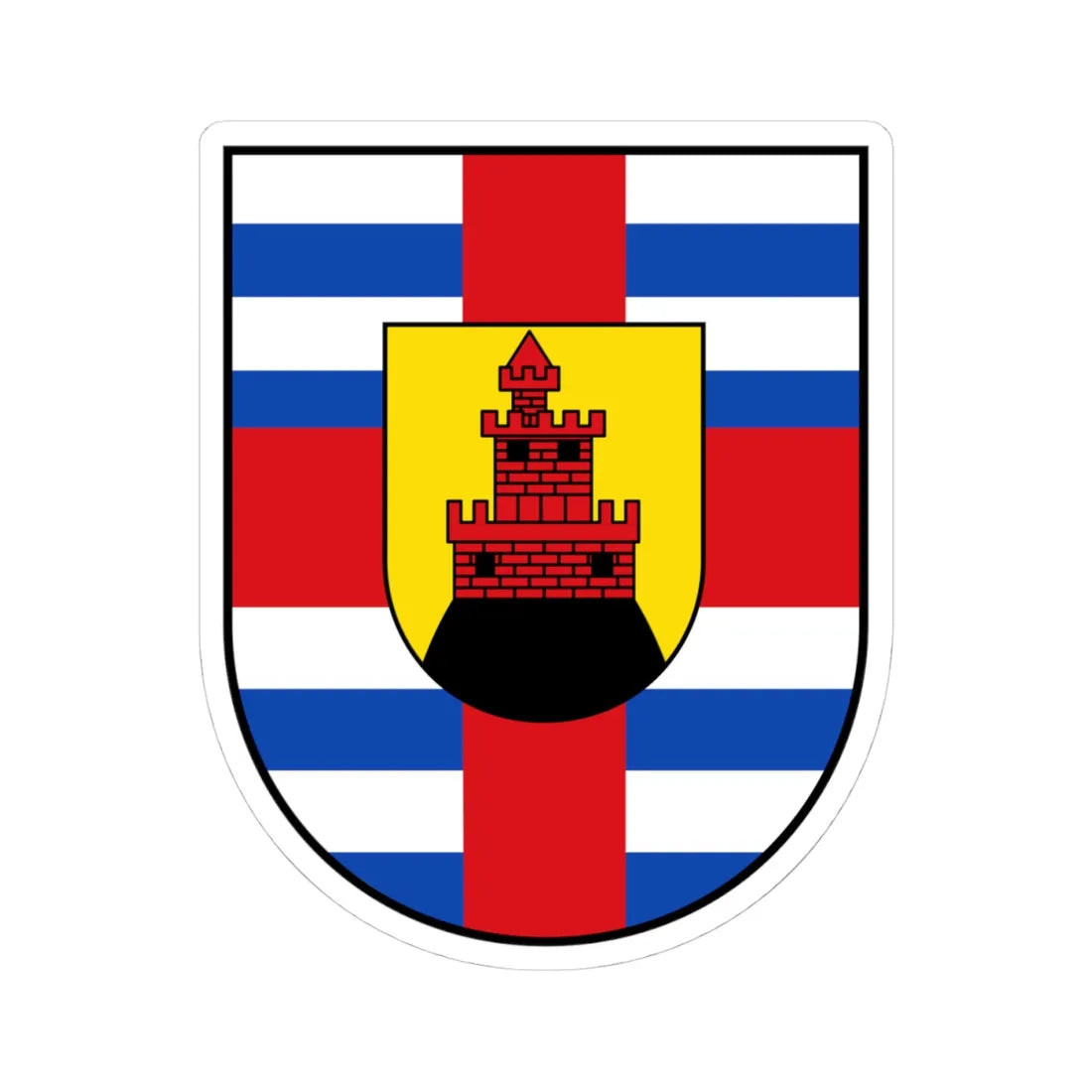 DEU Landkreis Trier-Saarburg COA (Germany) (Coat of Arms) STICKER Vinyl Kiss-Cut Decal 4 Inch White - The Sticker Space