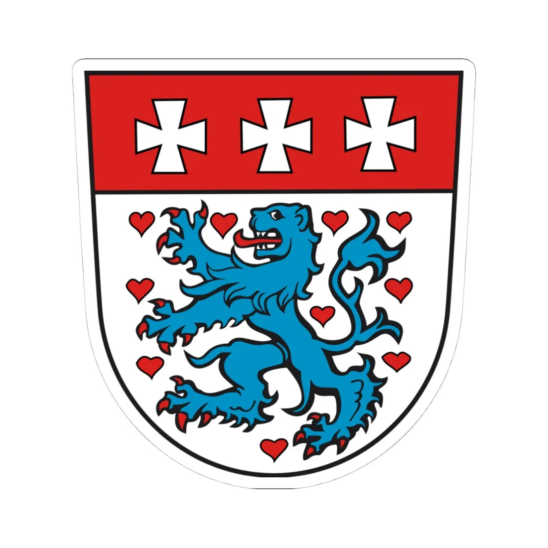 DEU Landkreis Uelzen COA (Germany) (Coat of Arms) STICKER Vinyl Kiss-Cut Decal - The Sticker Space