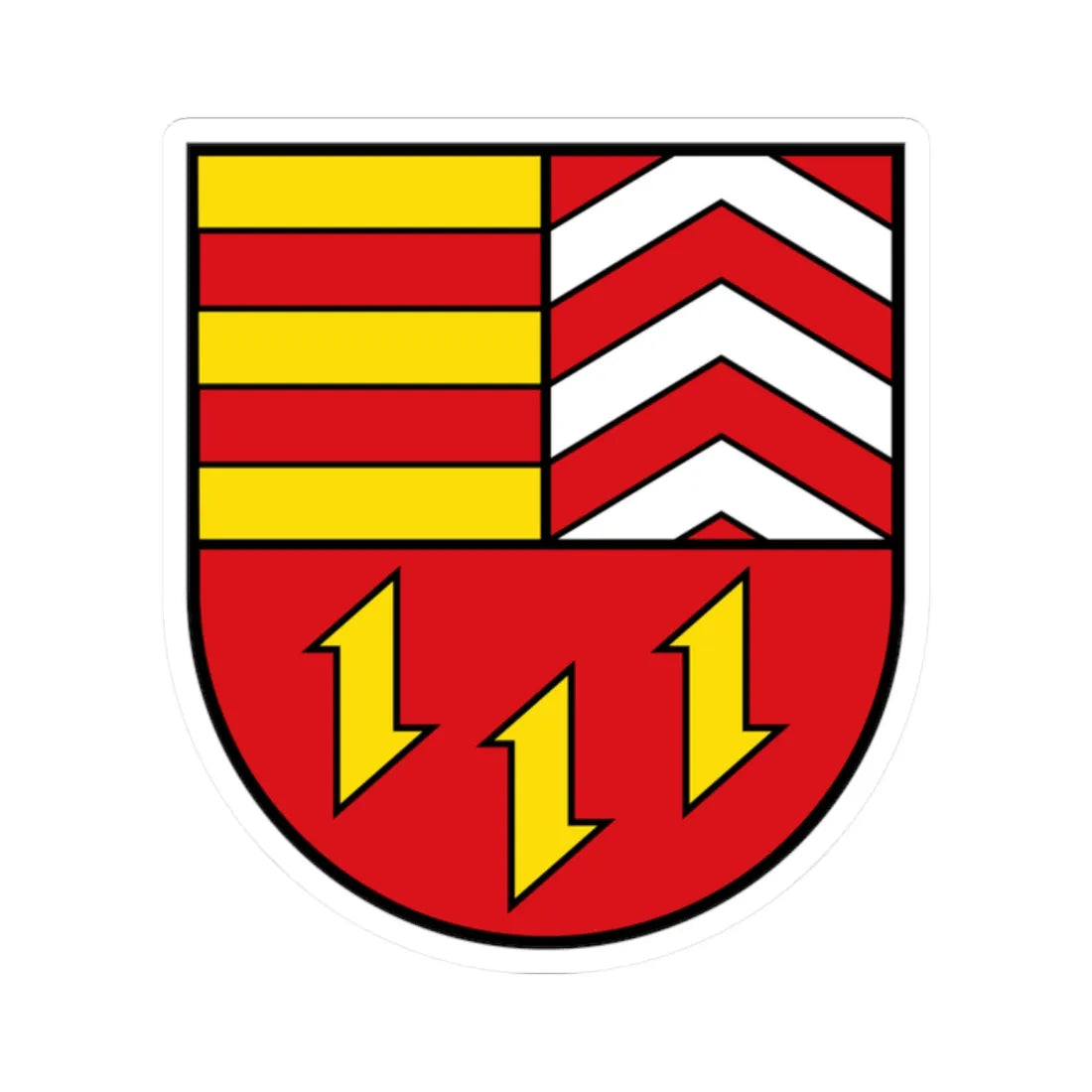DEU Landkreis Vechta COA (Germany) (Coat of Arms) STICKER Vinyl Kiss-Cut Decal 2 Inch White - The Sticker Space