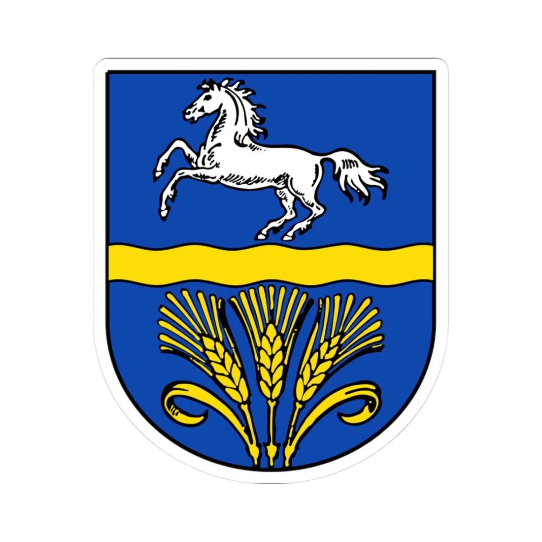 DEU Landkreis Verden COA (Germany) (Coat of Arms) STICKER Vinyl Kiss-Cut Decal 3 Inch White - The Sticker Space
