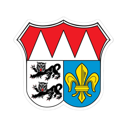 DEU Landkreis Würzburg COA (Germany) (Coat of Arms) STICKER Vinyl Kiss-Cut Decal 4 Inch White - The Sticker Space