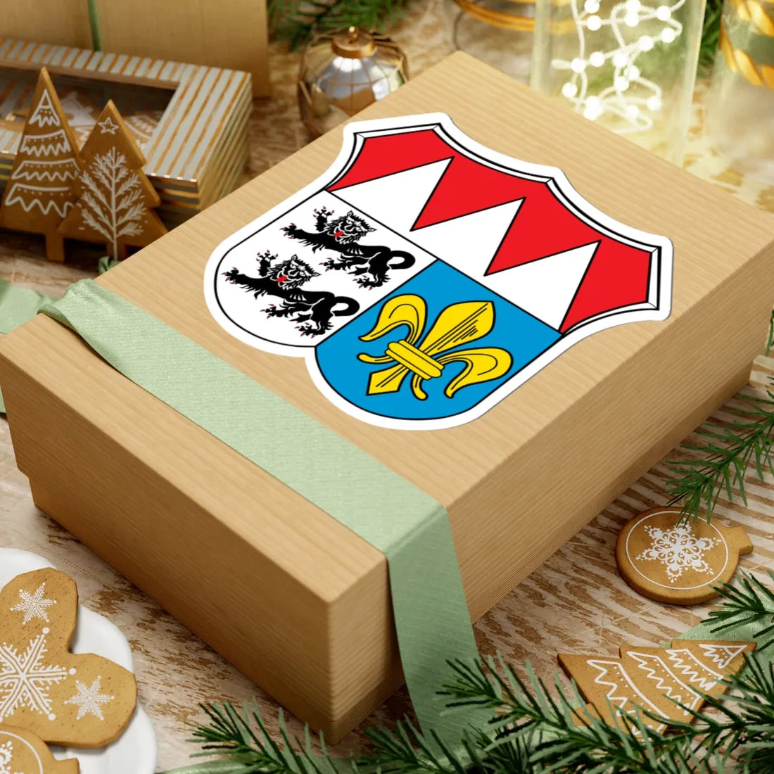 DEU Landkreis Würzburg COA (Germany) (Coat of Arms) STICKER Vinyl Kiss-Cut Decal - The Sticker Space