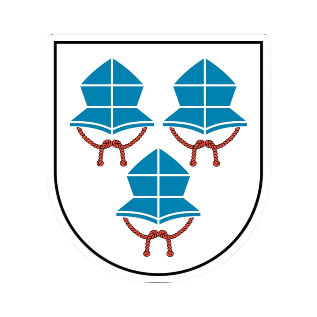 DEU Landshut COA (Germany) (Coat of Arms) STICKER Vinyl Kiss-Cut Decal 2 Inch White - The Sticker Space
