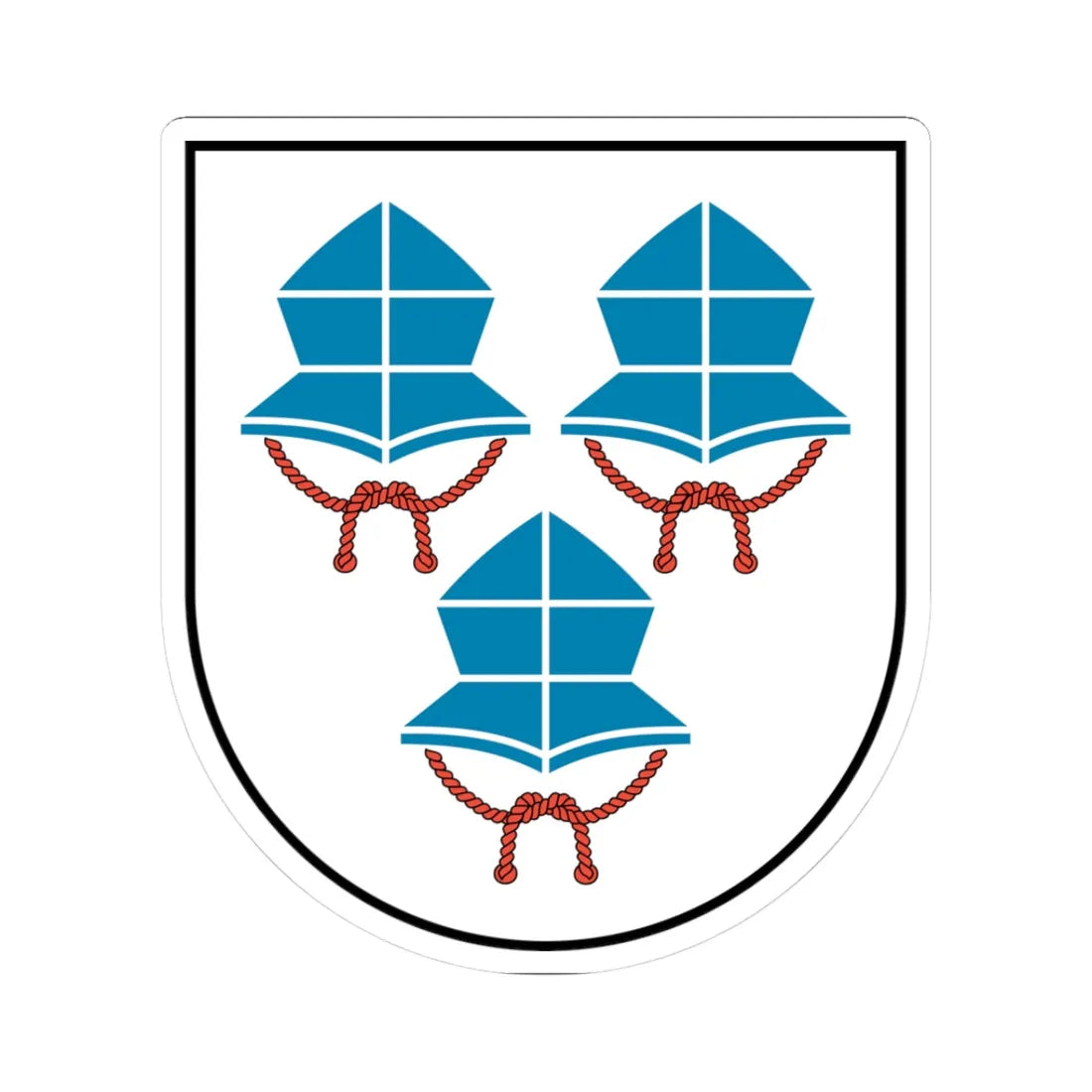 DEU Landshut COA (Germany) (Coat of Arms) STICKER Vinyl Kiss-Cut Decal 3 Inch White - The Sticker Space