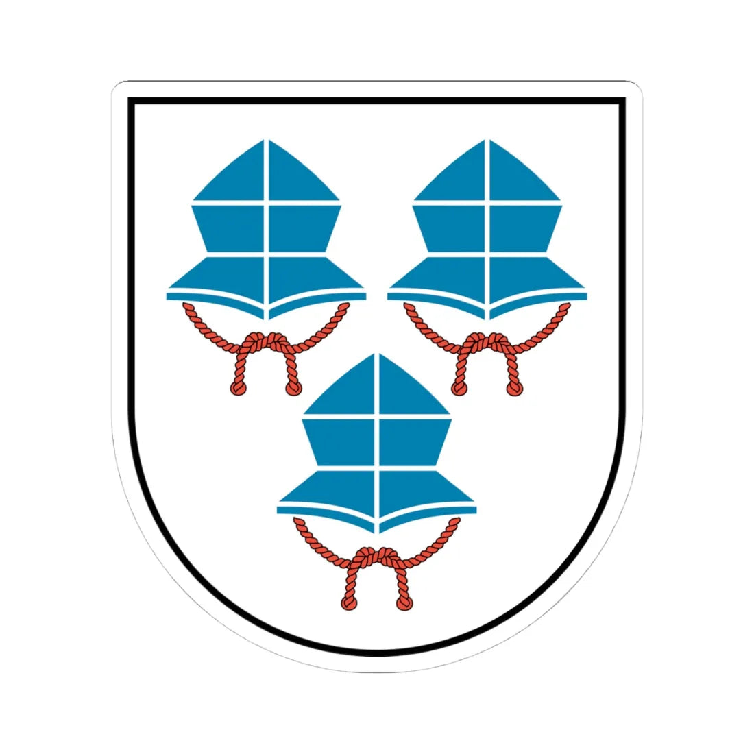 DEU Landshut COA (Germany) (Coat of Arms) STICKER Vinyl Kiss-Cut Decal 4 Inch White - The Sticker Space
